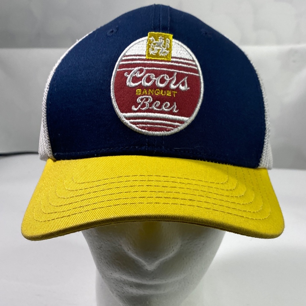 Coors Banquet Beer Blue and Yellow Hat